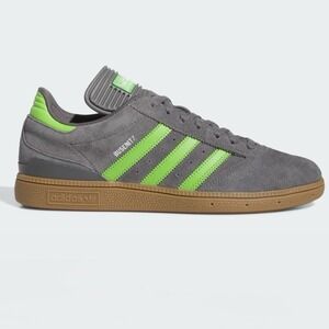 Adidas Busenitz Pro Shoes Mens Size 13 Gray With Green Stripes Classic Casual